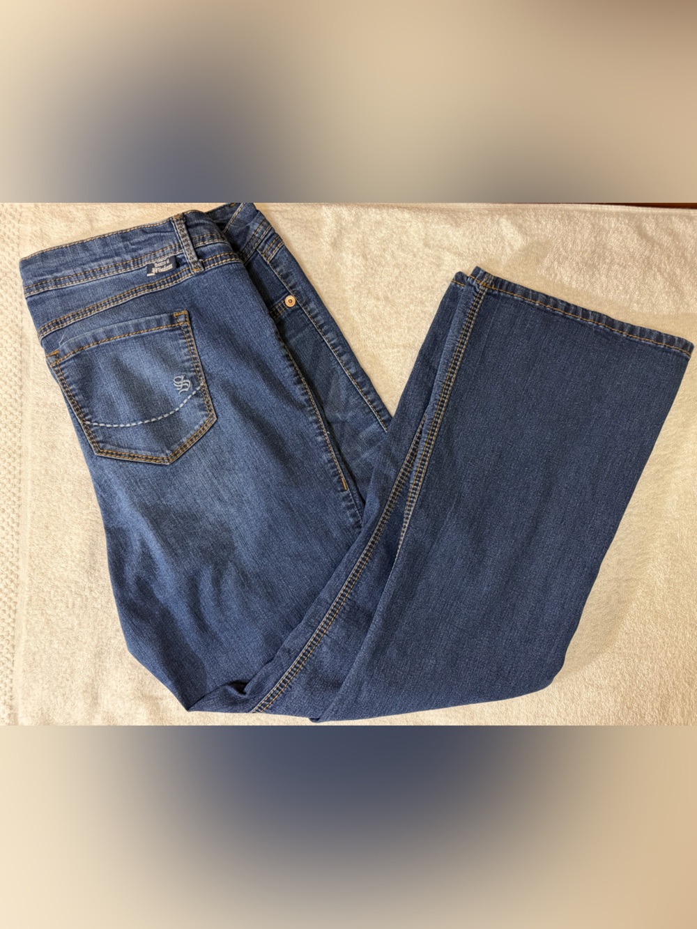 VTG Source Of Wisdom Torrid Boot-Cut Jeans Denim Dark Wash Y2K McBling Stretch